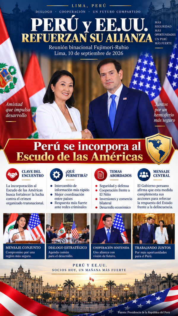 Perú se incorpora al Escudo de las Américas para reforzar combate al crimen transnacional
