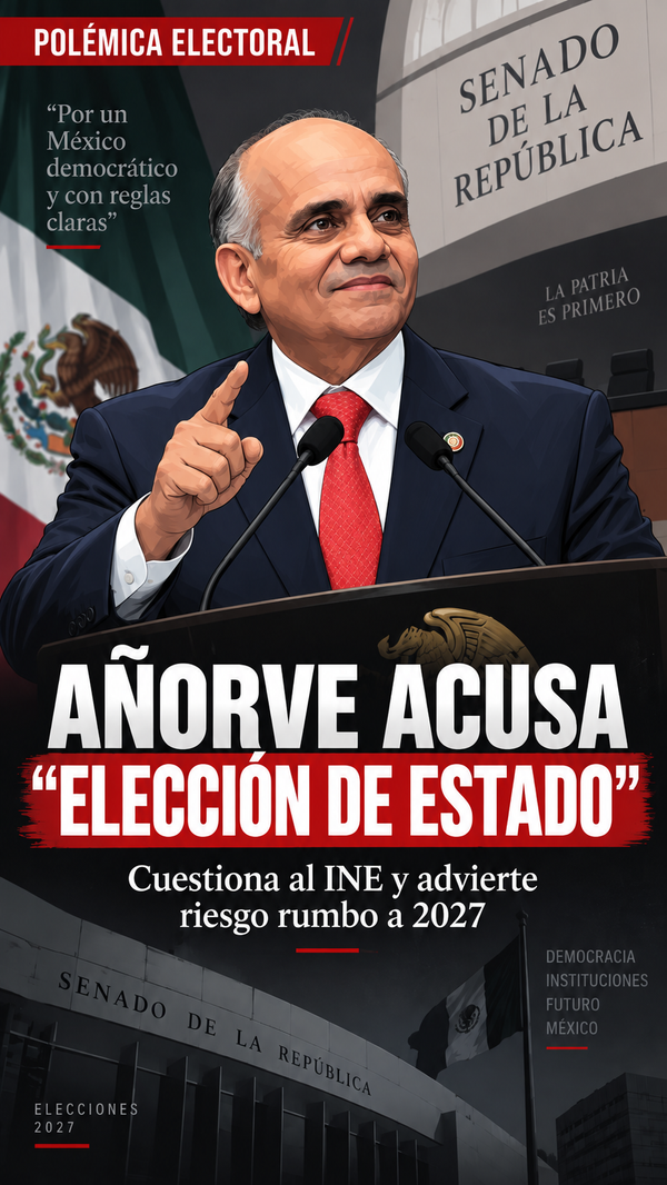 Manuel Añorve acusa riesgo de “Elección de Estado” rumbo a las elecciones de 2027 y cuestiona actuación del INE
