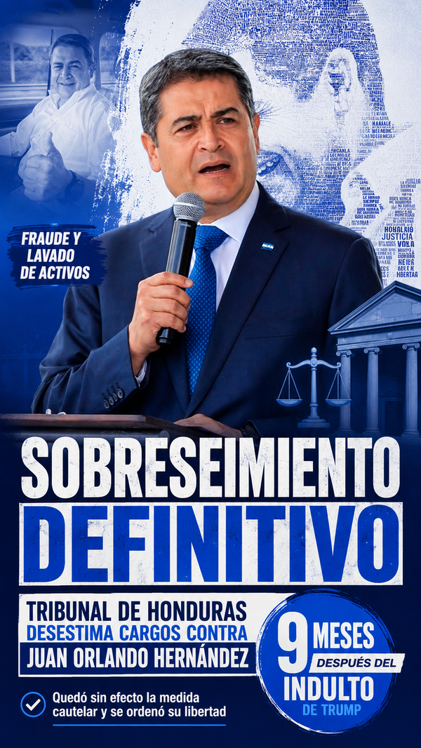 Honduras desestima cargos por fraude y lavado de activos contra el ex Presidente Juan Orlando Hernández
