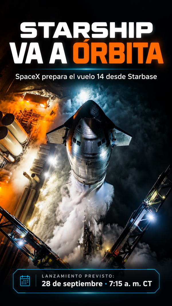 Mañana, Starship de SpaceX se prepara para entrar en órbita en su vuelo 14