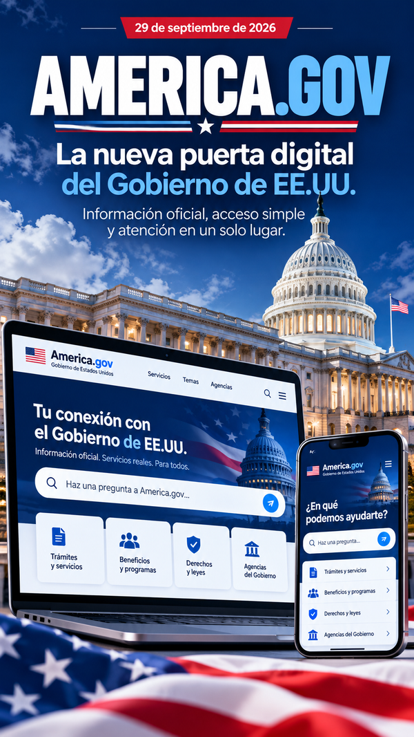 Trump ordena convertir America.gov en la puerta digital única para servicios del Gobierno de Estados Unidos