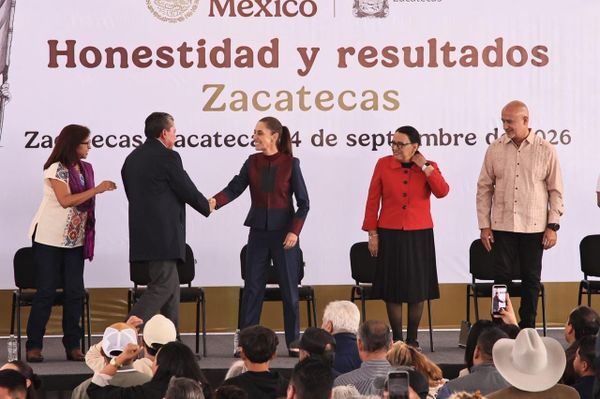 Zacatecas la tercera entidad que visita la Presidenta de México como parte de su recorrido nacional