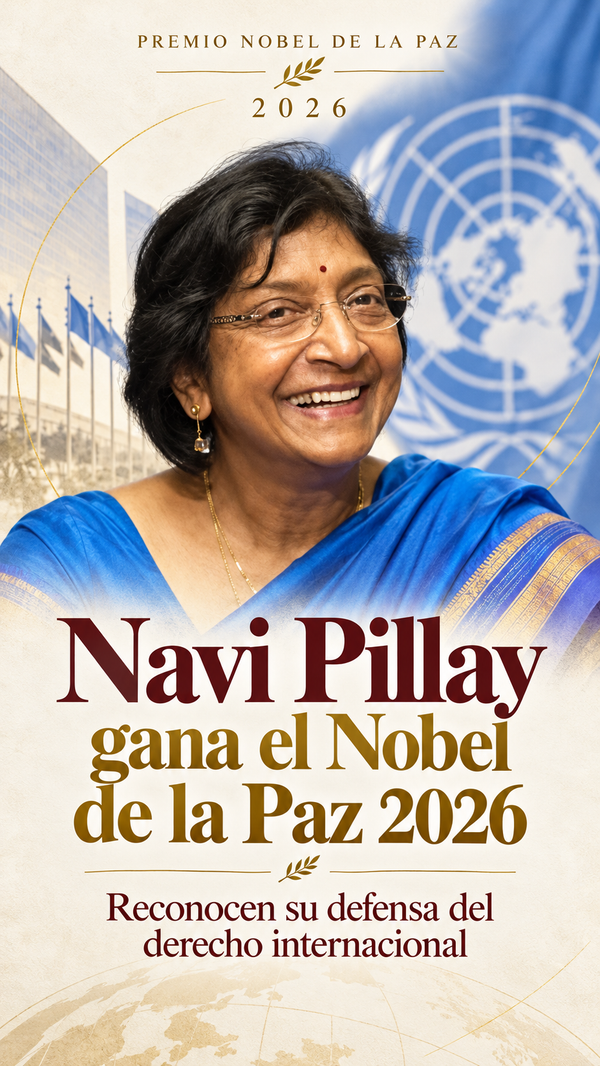 Navi Pillay gana el Premio Nobel de la Paz 2026 por su defensa del derecho internacional