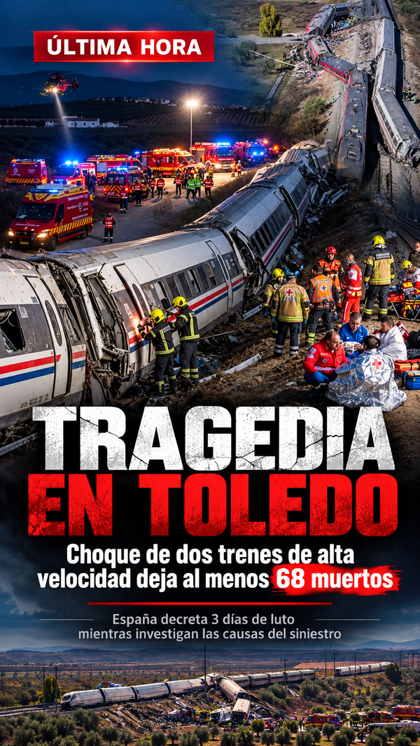 España de luto: al menos 68 muertos en choque de trenes en Toledo; investigan orden del centro de control de Adif