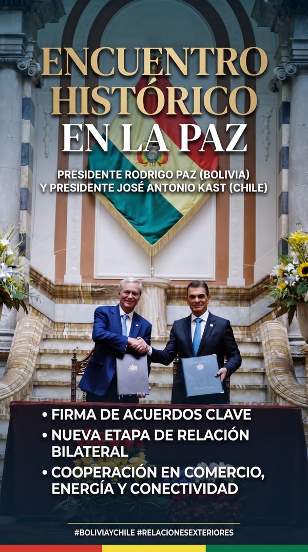 Reunión histórica entre los Presidentes de Bolivia y de Chile