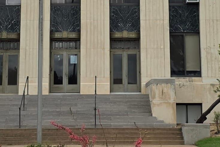 Exterior of the Jack County Courthouse in Jacksboro, Texas.