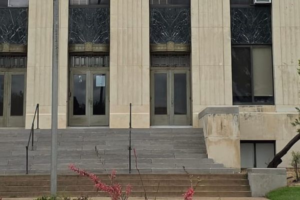 Exterior of the Jack County Courthouse in Jacksboro, Texas.