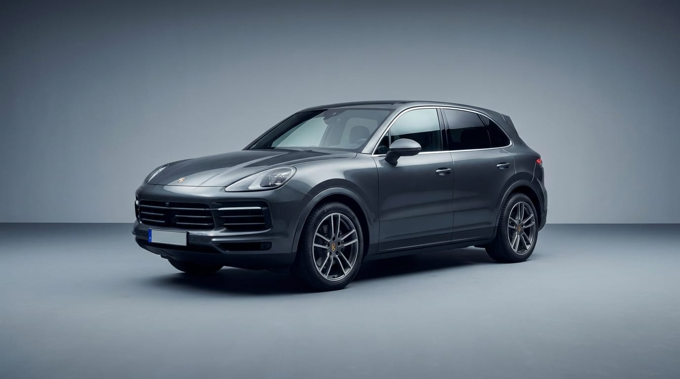 Porsche Cayenne Turbo Electric — Front three-quarter (45°)