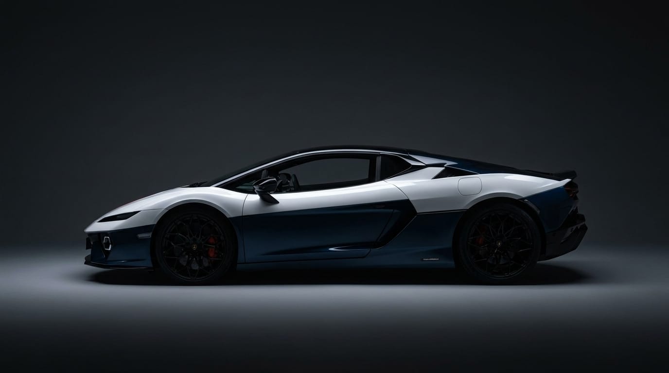 Lamborghini Temerario sedd rakt från sidan