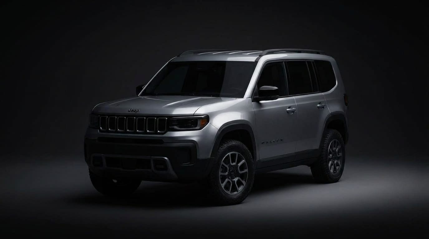 Jeep Recon sedd snett framifrån i en konsekvent produktmiljö.