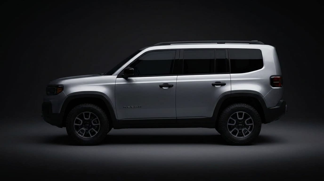 Jeep Recon sedd i sidoprofil i en konsekvent produktmiljö.