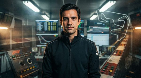 Mellanporträtt av Rui Marques i ett kontrollrum med bildskärmar och teknik i bakgrunden.
