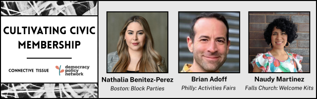 "Cultivating Civic Membership" online workshop on September 25th