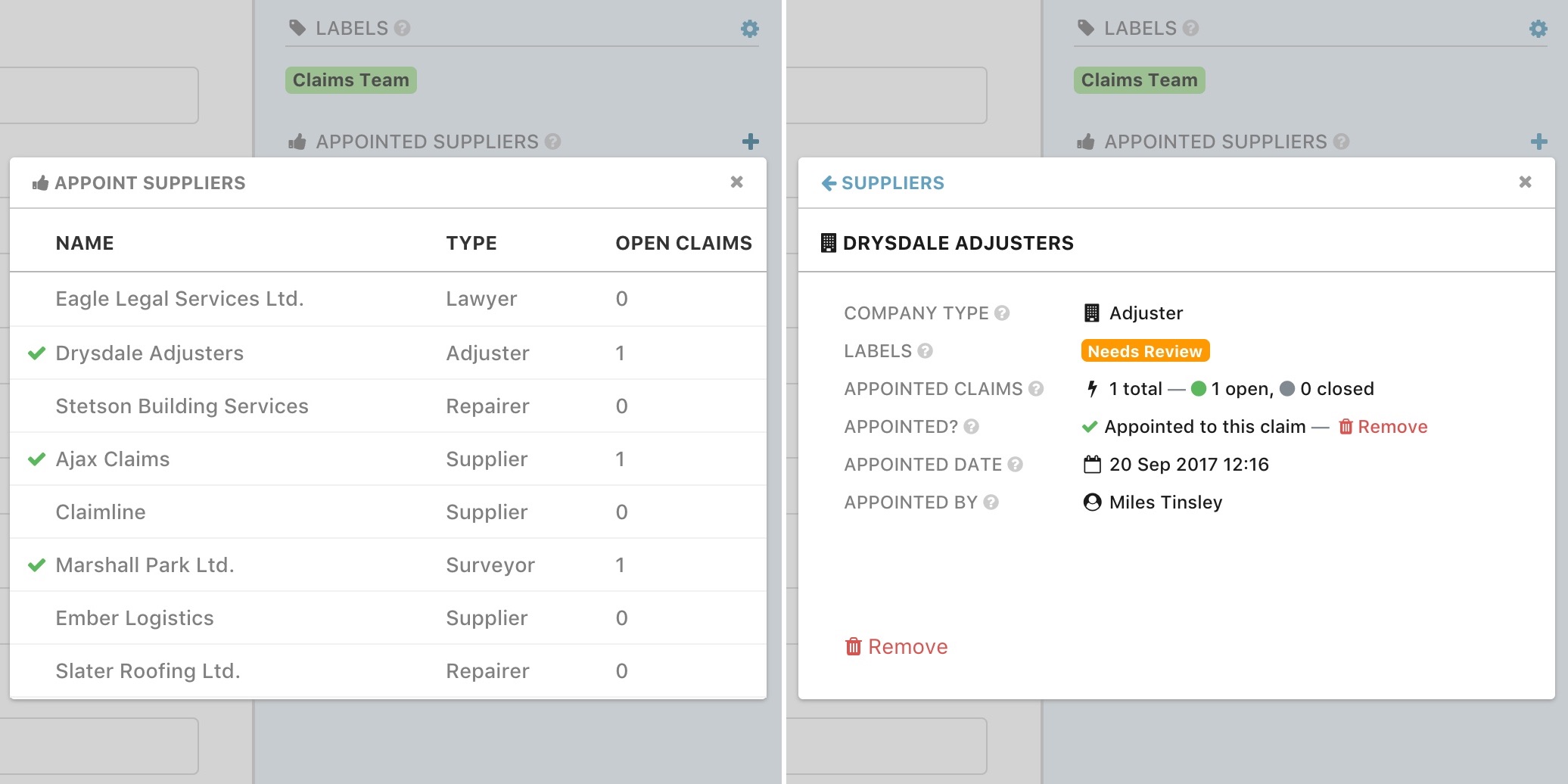 New Feature: Appoint Suppliers to Claims 🎉