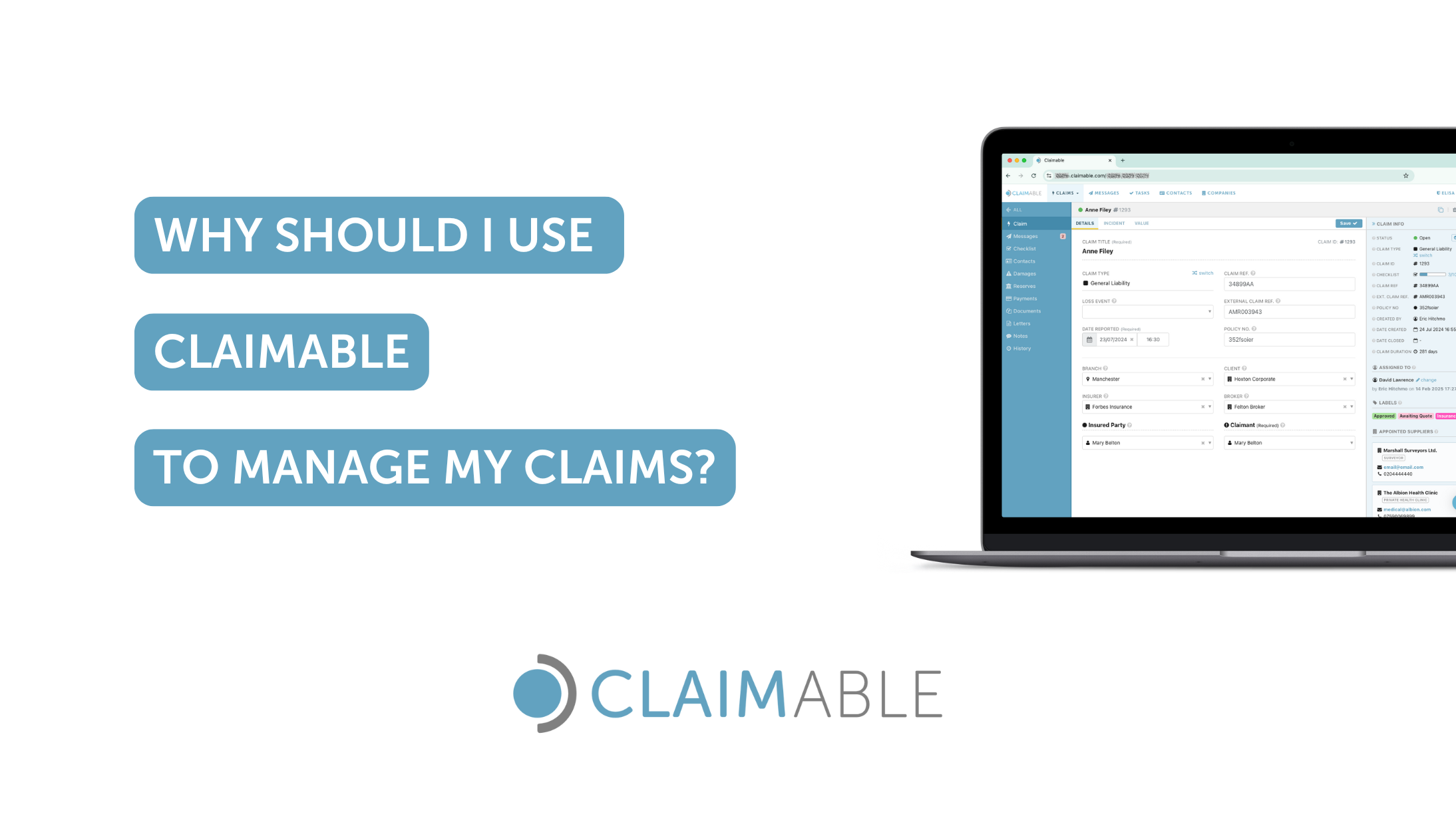 Why Should I Use Claimable to Manage my Claims?