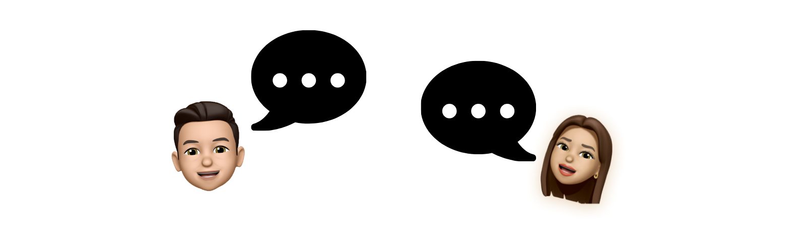 2 Popwork teammates memojis having a conversation