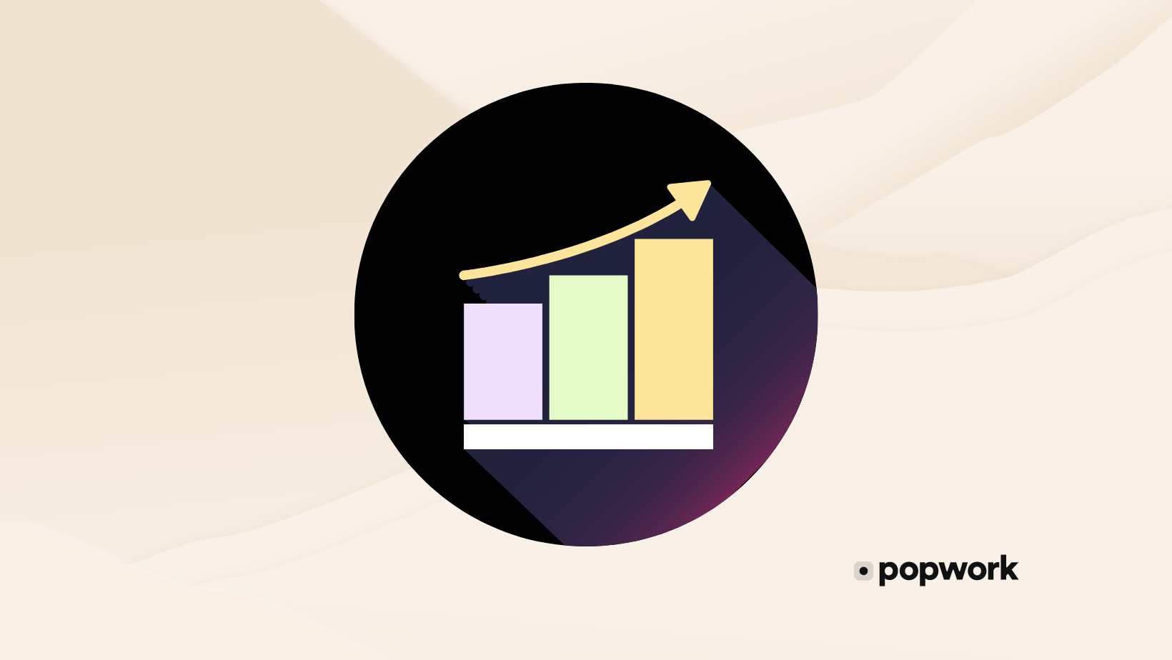 A bar chart showing a growth