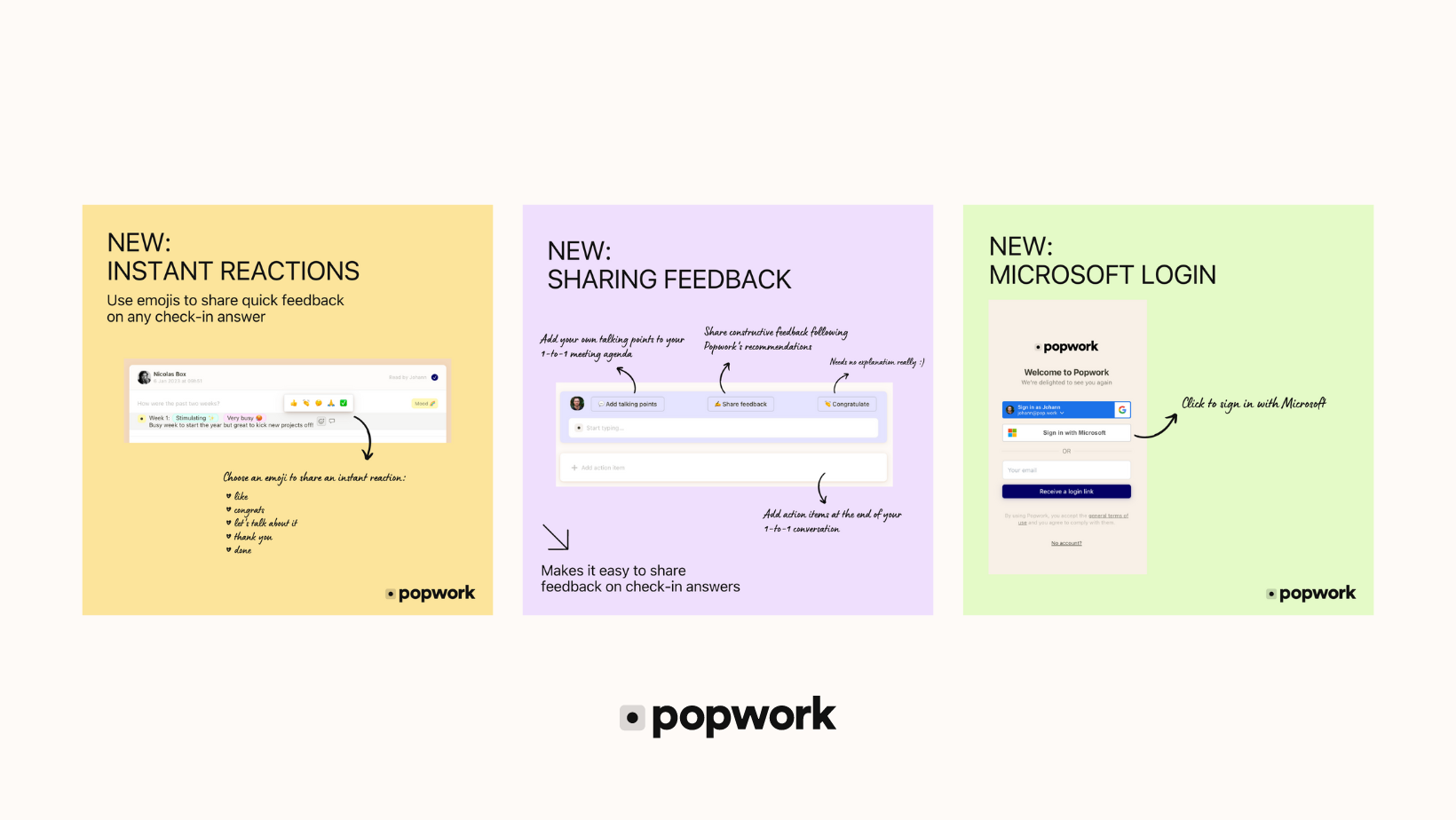 Popwork product updates January 2023