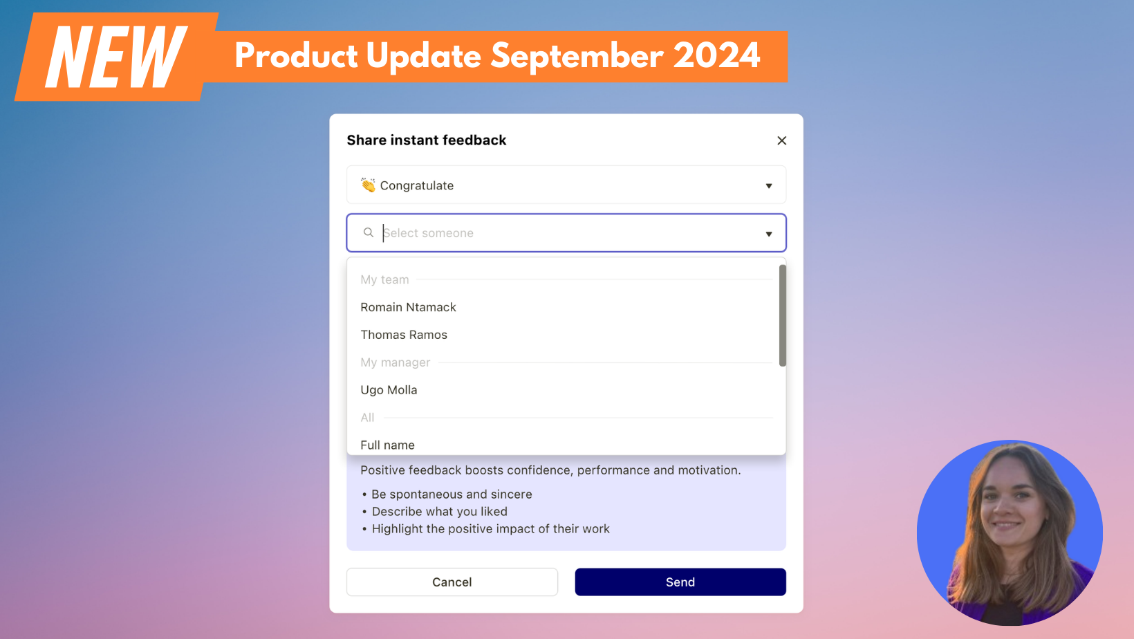 Popwork Product update September 2024 - share feedback with anyone