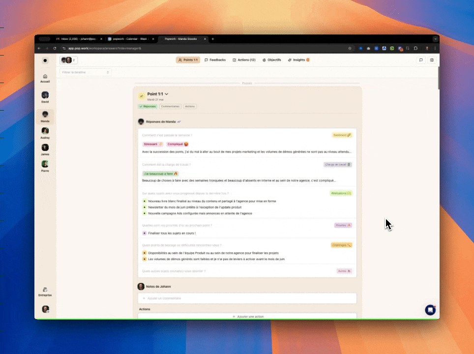 Popwork action items illustration
