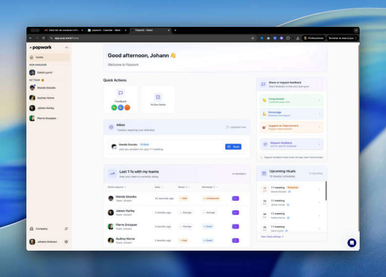 New Popwork Manager Home