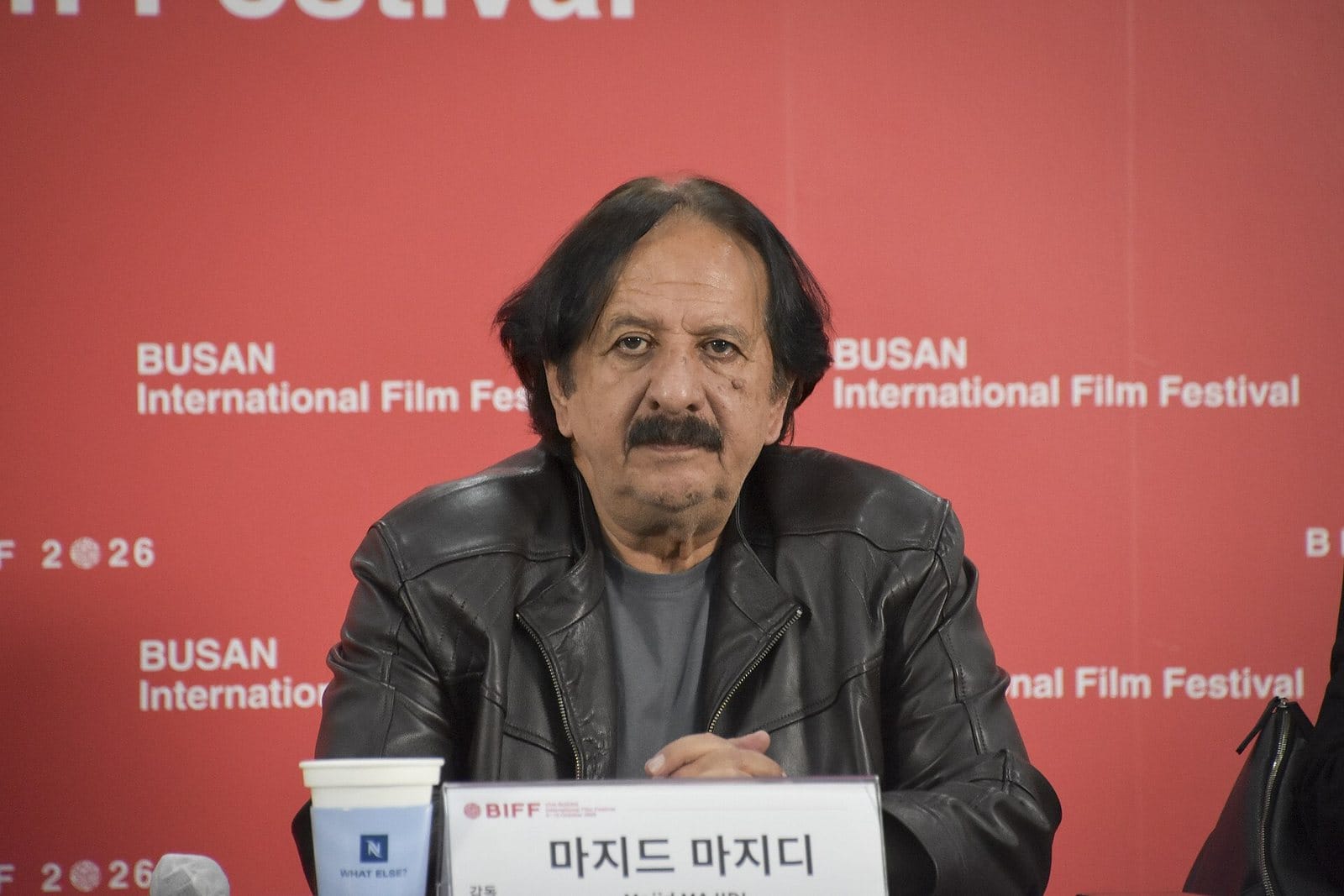 Majid Majidi at the press conference for Midday Meal