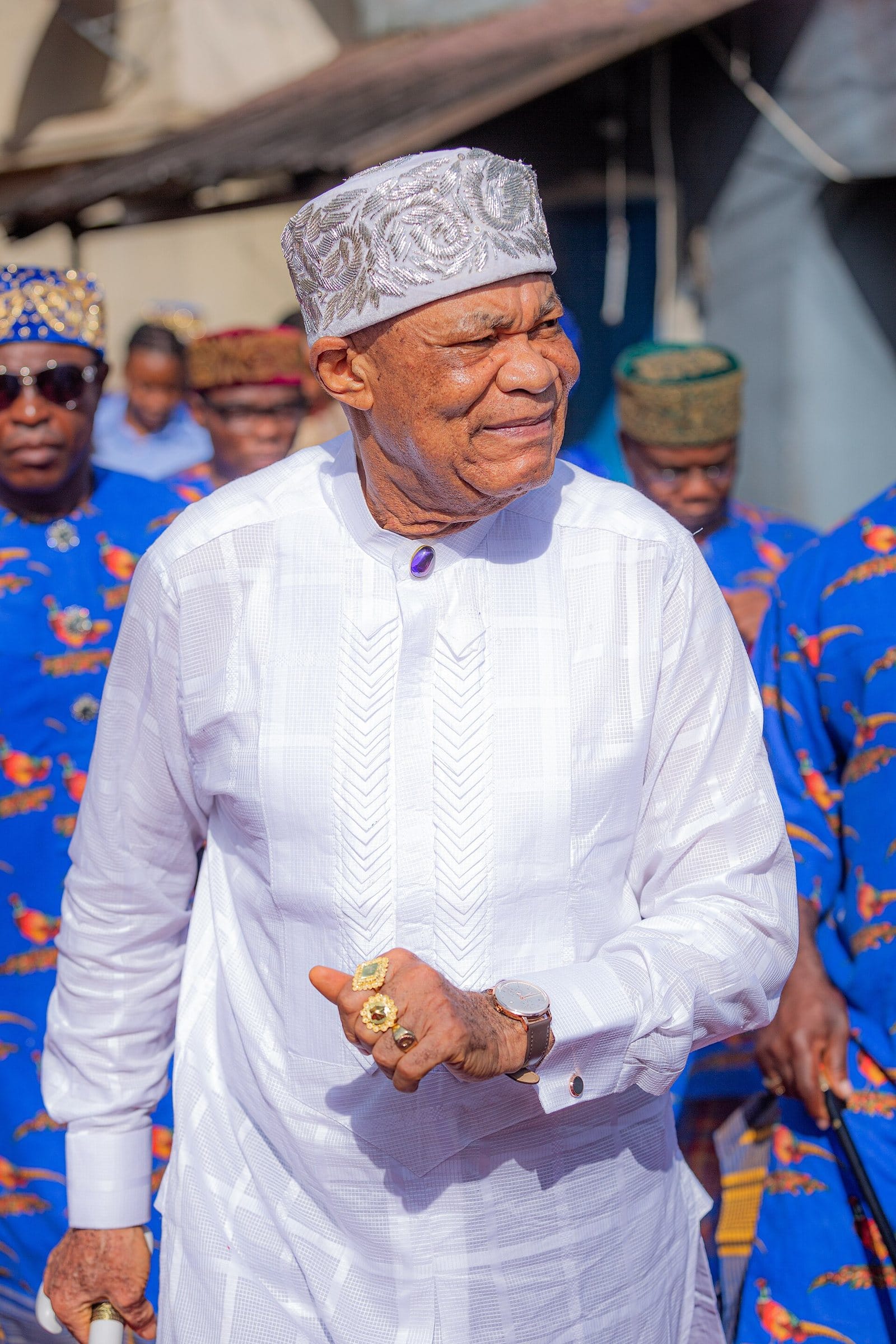 Charles Douglas MacPepple Jaja steps out for the coronation of Jeki VI in Opobo.