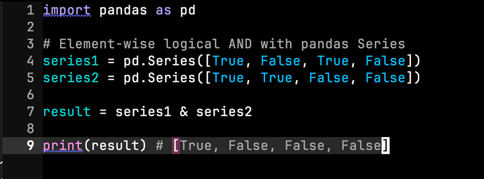 Element-wise Operators in Python