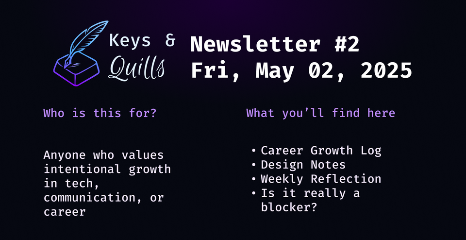 Newsletter #2: Fri, May 2, 2025