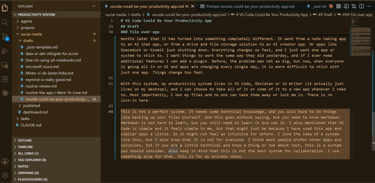 Vscode Is a Hidden Gem for Note-Taking