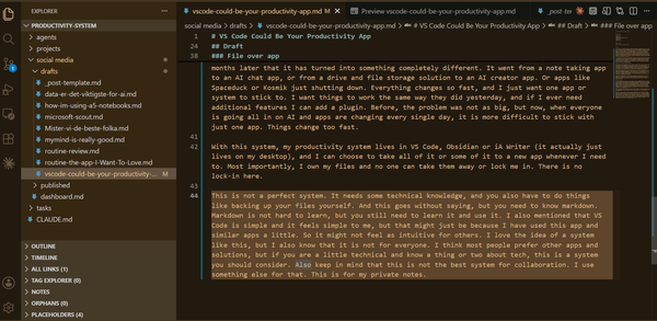Vscode Is a Hidden Gem for Note-Taking
