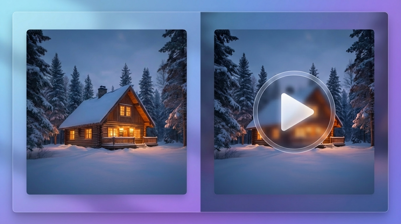 (Side by side comparison showing an original image on the left and its AI enhanced video preview version on the right.) Strengths