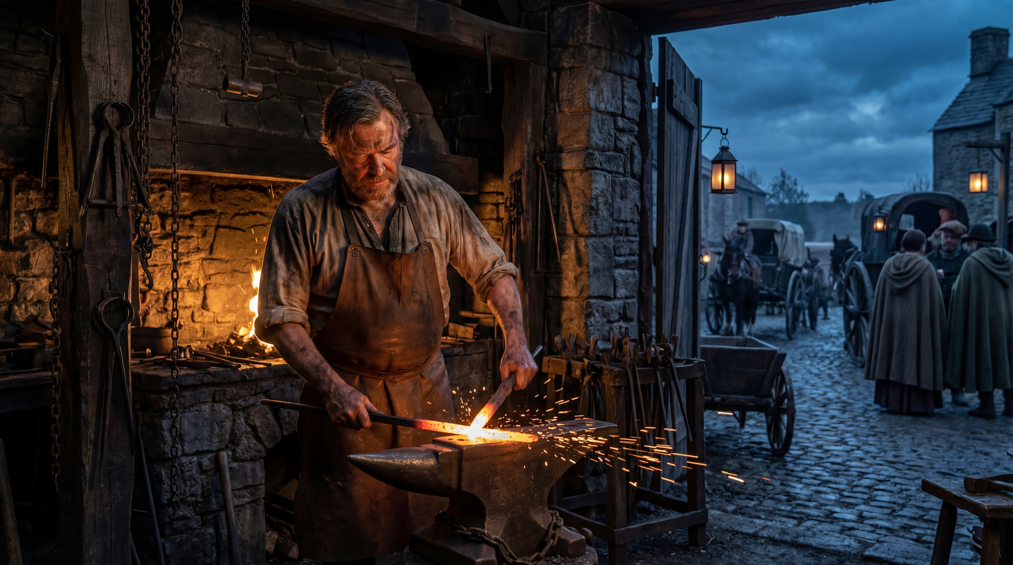 Cinematic movie scene. 