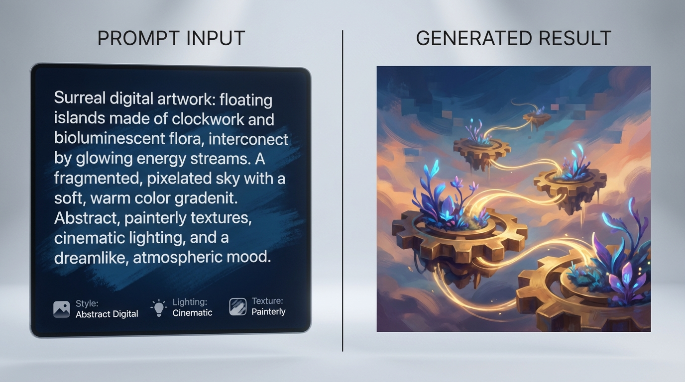 Abstract digital art style, cinematic color grading, soft brush-like details, creative and atmospheric mood.