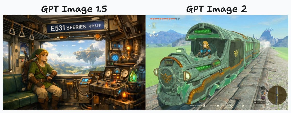 In the game Zelda totk link is in a e531 series train made by him