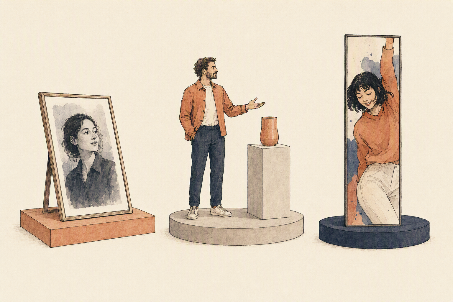 Three different jobs. One portrait speaking, one presenter, one vertical ad cut.