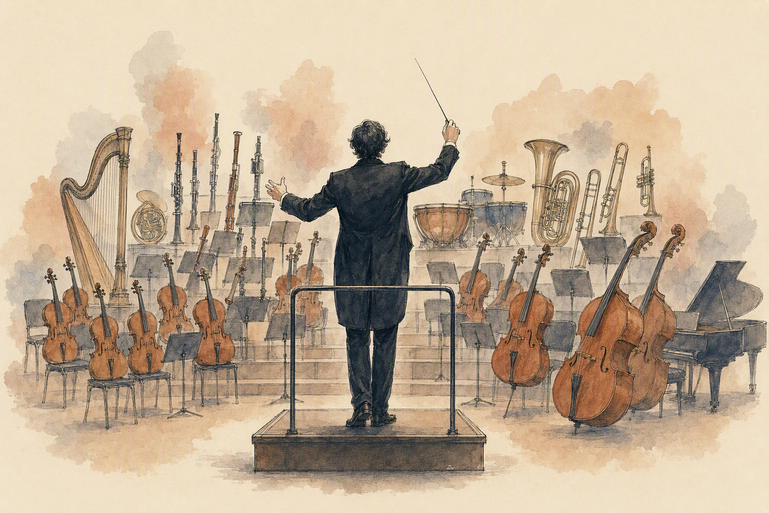 A catalogue lists players. Orchestration decides who plays when.