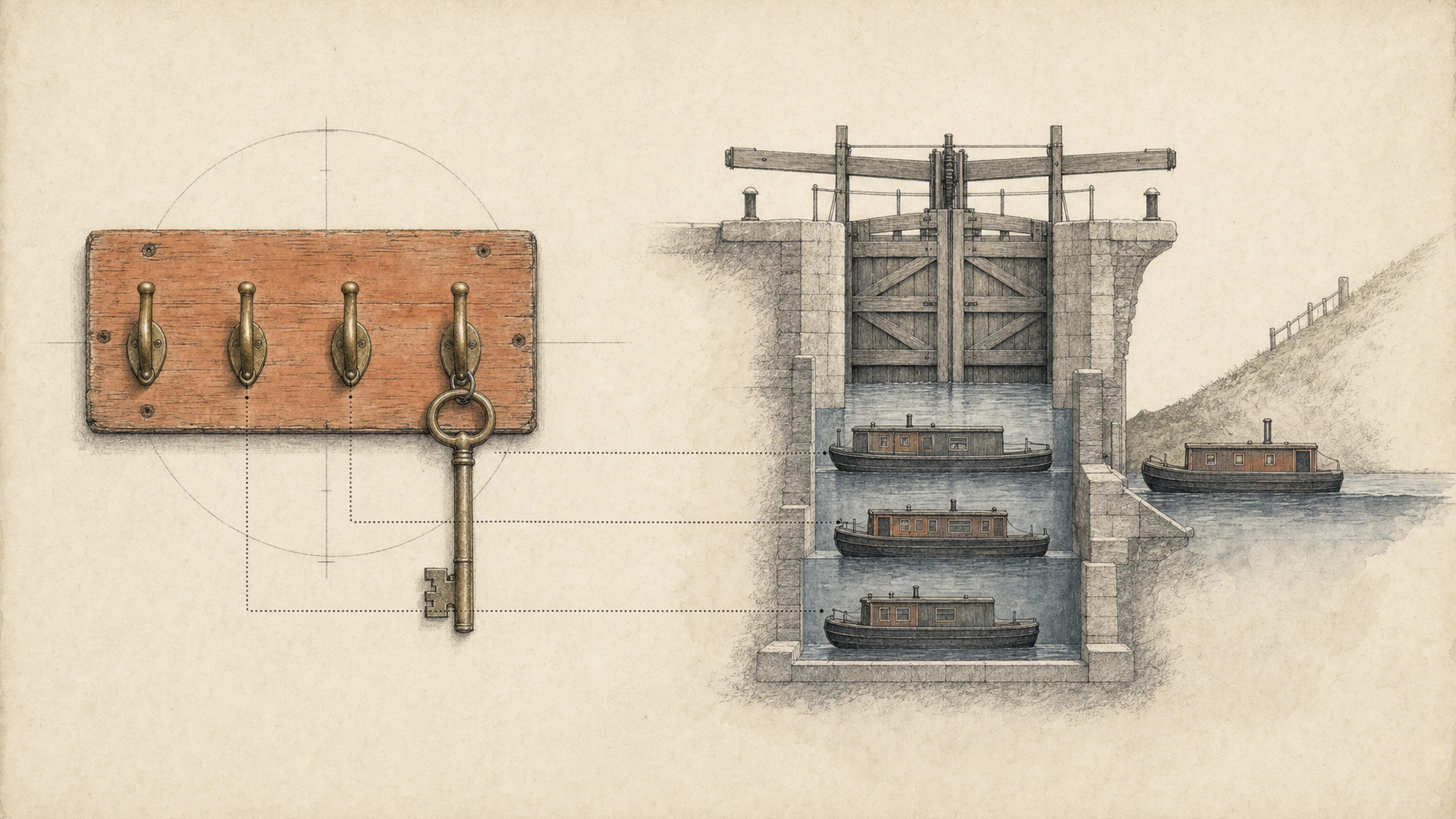 A slot is held by unfinished work, not by a waiting client.