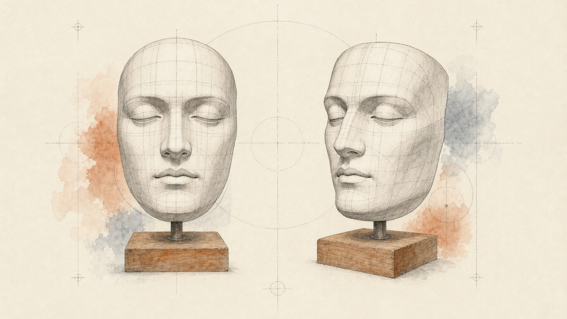 Two faces, one geometry. The grid decides the result.