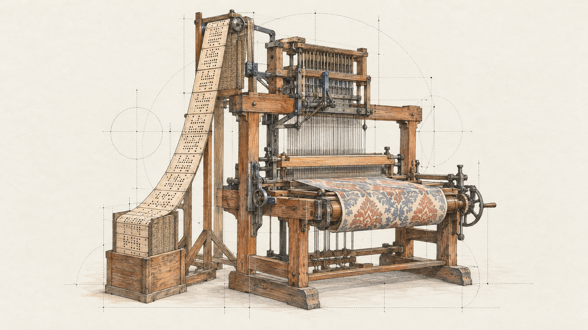 The card remembers the pattern so the weaver doesn't have to.