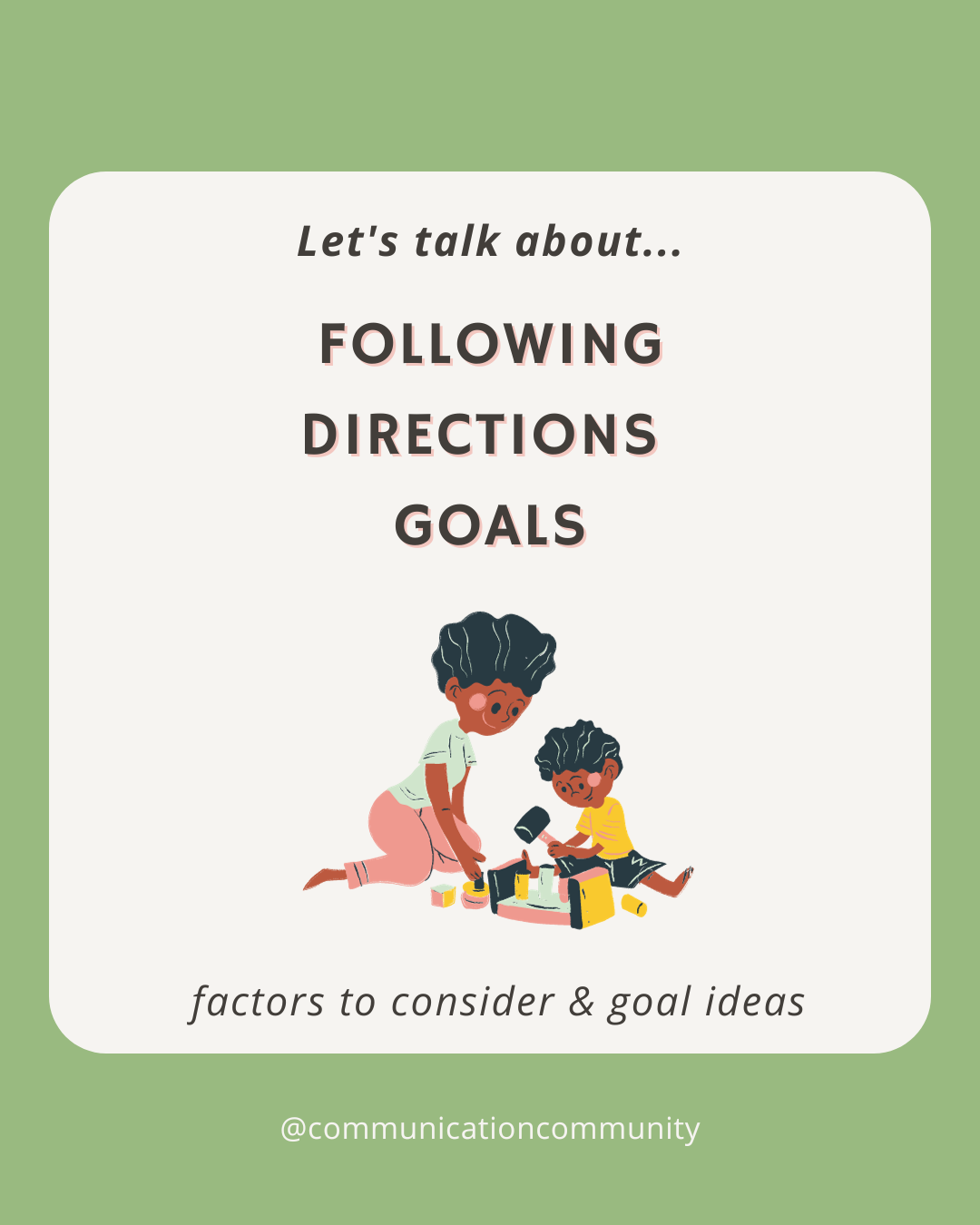 How to Write Following Directions Goals [with goal bank]