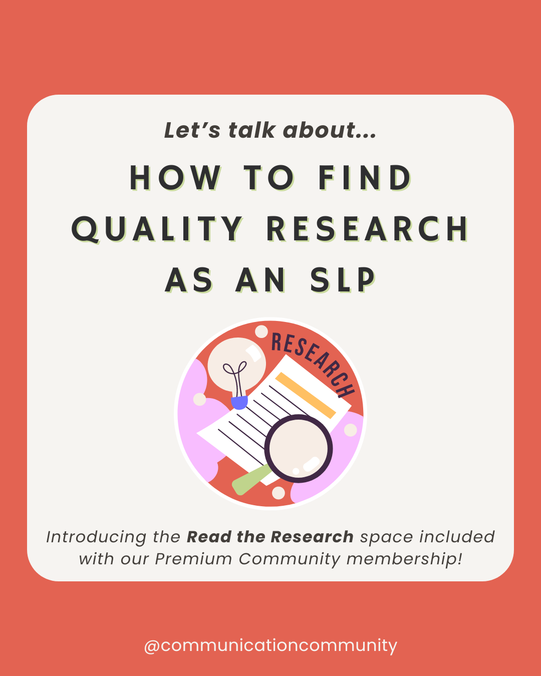 Research Outlines and Summaries for Speech Therapists