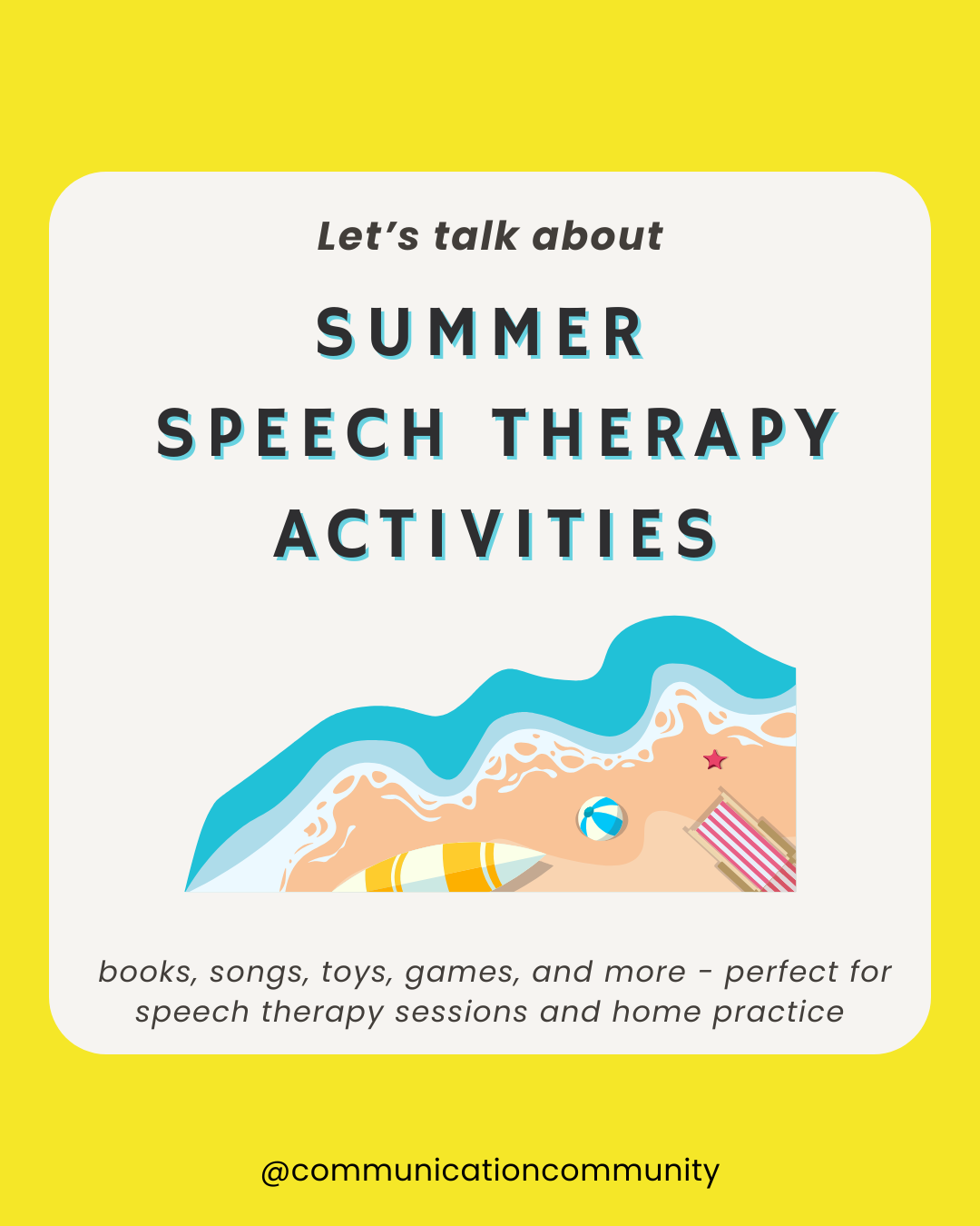 Summer Speech Therapy Activities