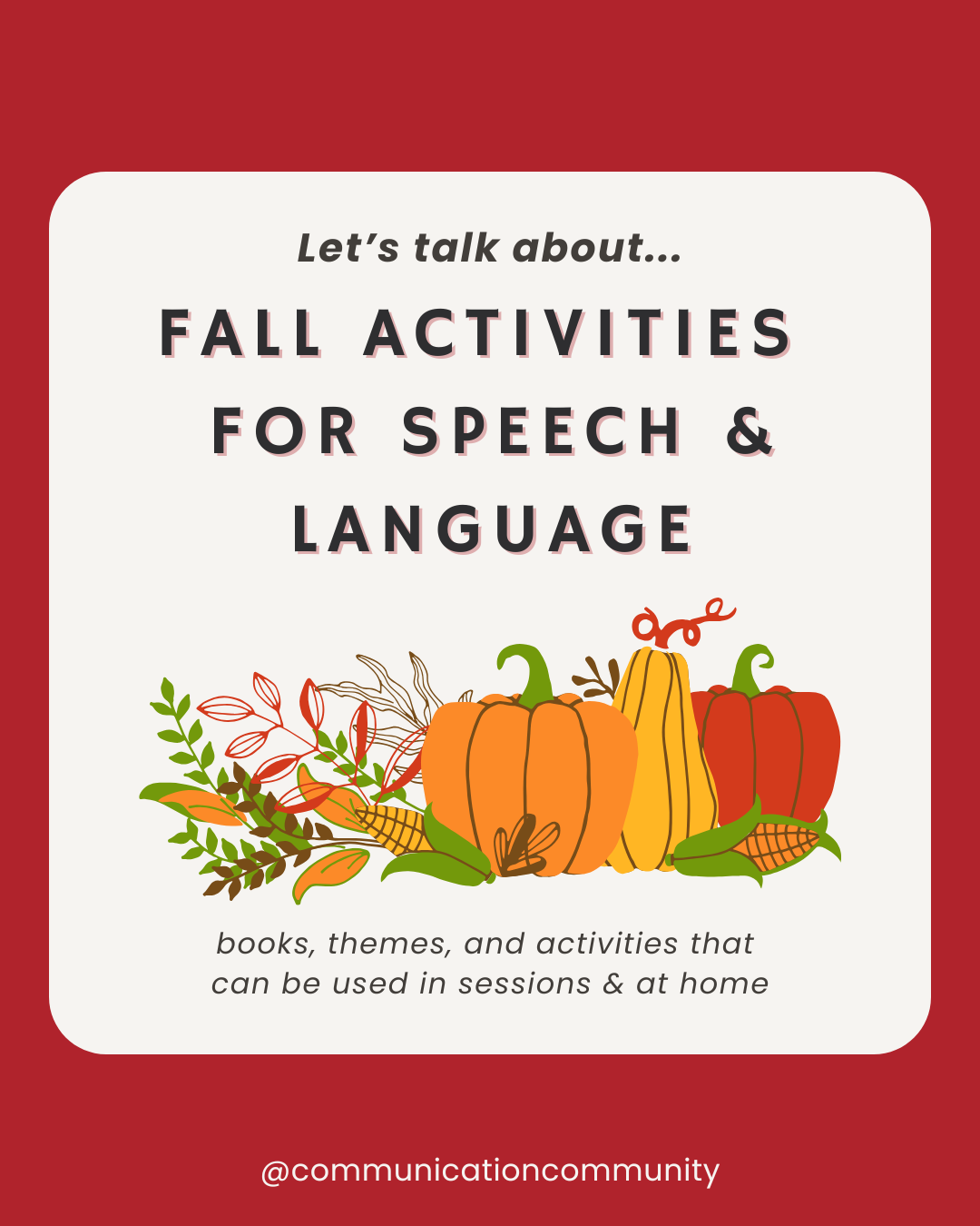 Fall Activities for Speech & Language: Our Favorites