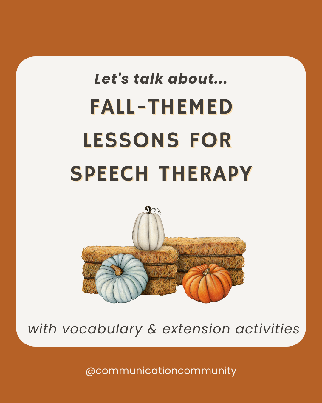 4 Fall-Themed Speech Therapy Lesson Plans