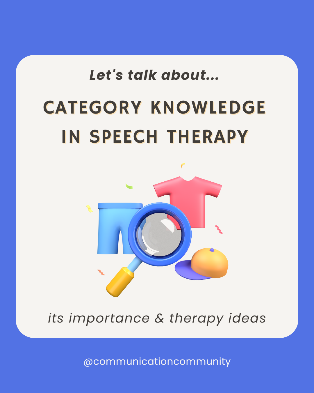Category Activities in Speech Therapy