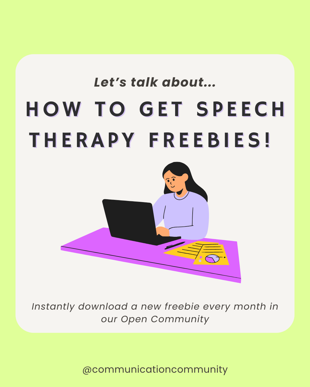 How to Get Free Speech Therapy Materials Inside Our Community (Updated Monthly!)