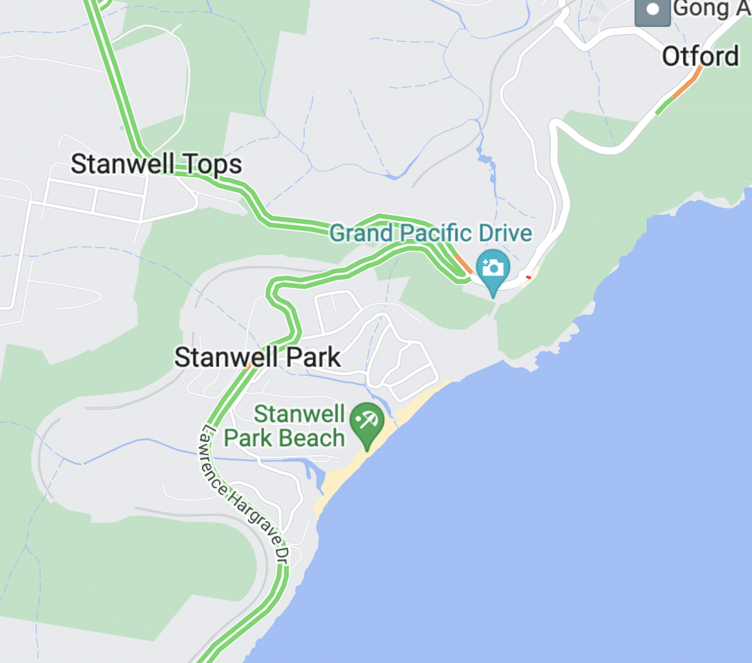 Changed traffic conditions on Lawrence Hargrave Drive at Stanwell Tops