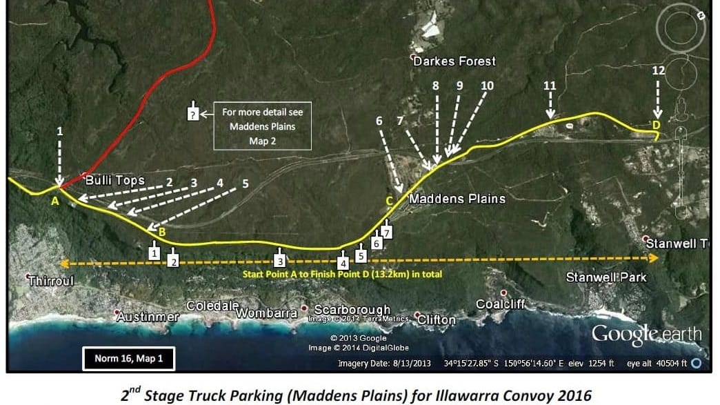 Changed traffic conditions from Appin to Albion Park Rail for the Illawarra Convoy  post image