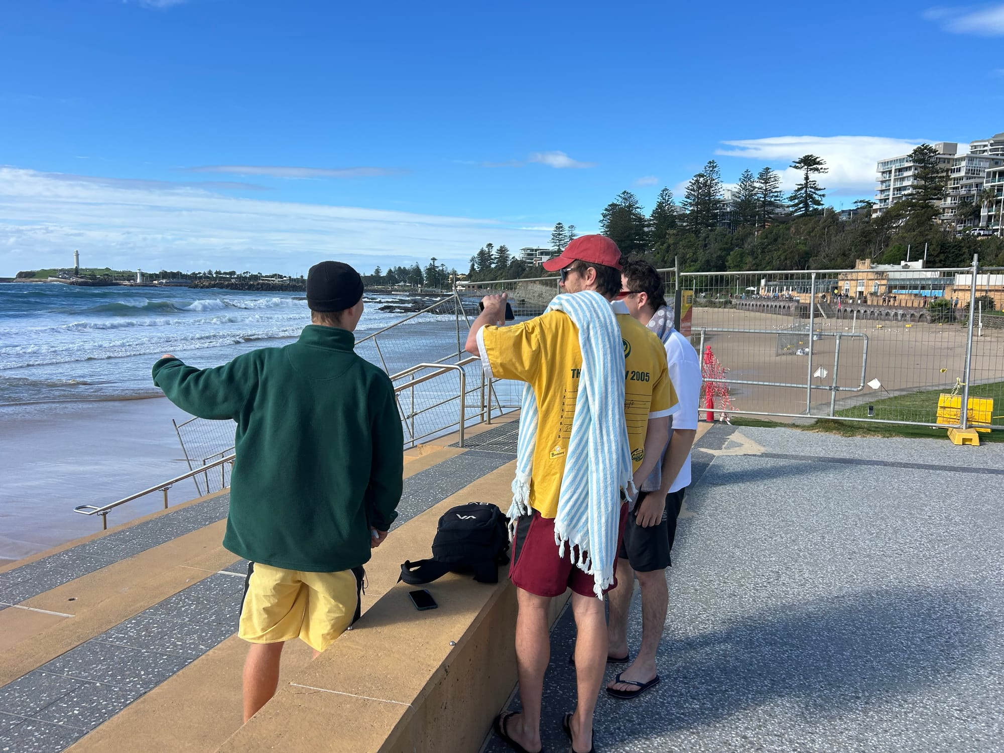 Early setback as seawall safety fence washed away in huge seas  post image